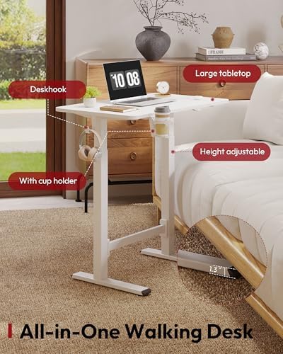 SANODESK 32''x20'' Gas-Spring Lifting Mobile One-Piece Standing Desk - Image 6