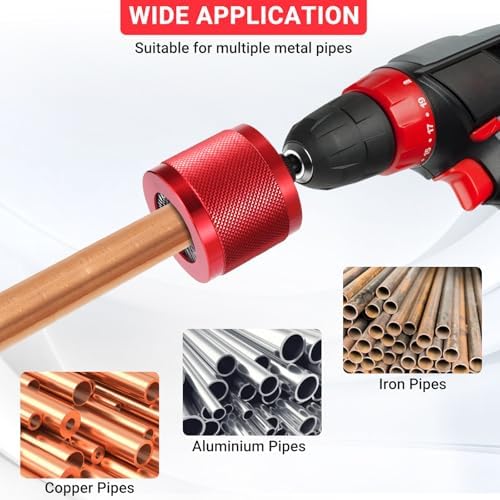 Wayona 1/2" & 3/4" Metal Copper Pipe Cleaner for Drill, with 1/4" Hex Shank, Each Size with 3PCS Brush Blades, Include 2PCS Pipe Brushes, for Cleaning Rust, Stains, Paint and Polishing on Copper Pipe - Image 5