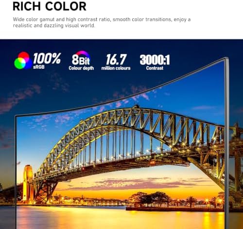 Gawfolk 32 Inch 4K UHD Curved PC Monitor, Ultra-Clear (3840×2160p) Screen - Image 4