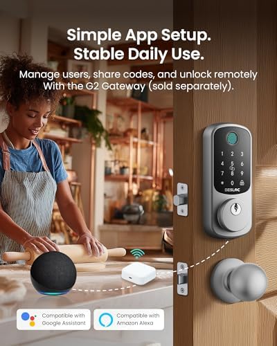 DESLOC B200 Fingerprint Smart Lock with 2 Knobs, Child Safe Design - Image 4
