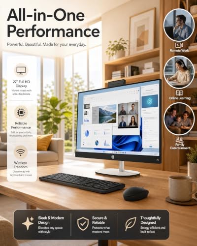 HP 27" All-in-One Desktop Computer Touchscreen 64GB DDR5 1TB SSD Copilot PC - Image 6