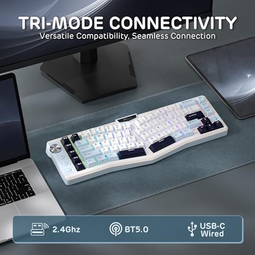 RK ROYAL KLUDGE A72 Alice Ergonomic Wireless Mechanical Keyboard,Split Ergo - Image 4
