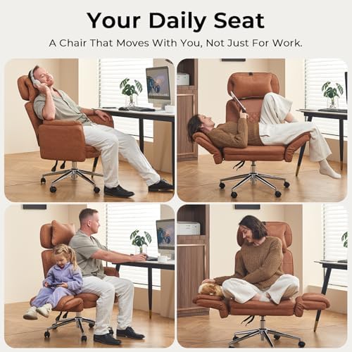 Big and Tall Ergonomic Office Chair, Criss Cross Desk Chair with Pivot Arms - Image 4