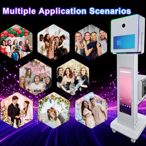 Portable DSLR Photo Booth Machine with 15.6" Touch Screen, Photo Booth with 29" LCD Display, Ring Light, Software, Mini PC,Flight Case for Event Rental Wedding Party (Photo Booth+Printer) - Image 6
