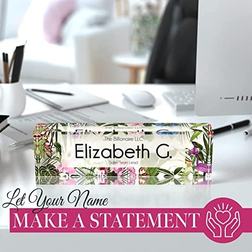 Desk Name Plate Personalized, Custom Name Plates, 2½/x8 Inches, Thick Crystal-Clear Acrylic, Gift Box, Office Desk Decor. USA Made by ACRYLUXE (Urbana) - Image 4