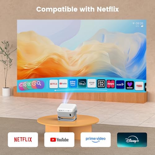 Projector4K with Wifi and Bluetooth,Smart Projector Compatible with Netflix - Image 2