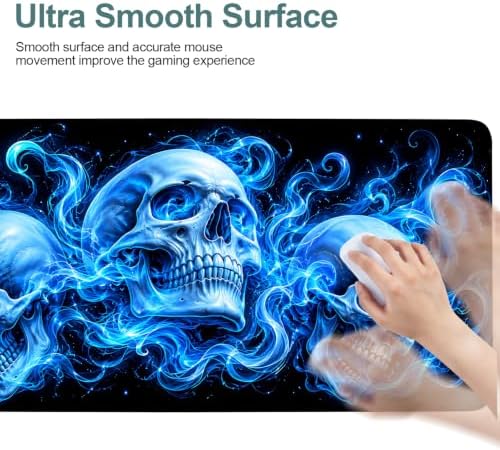 Halloween Skeletons Extended Gaming Mouse Pad 35.4"x15.7" Large Extended Pad Desk Mat Anti-Slip Rubber Base & Durable Stitched Edges for Gamers Smooth Mouse Pad Writing Surface for Desk Office/Home - Image 6