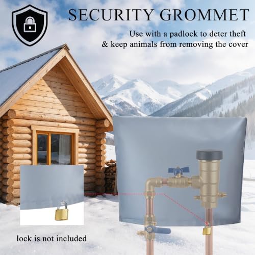 30"Wx26"H Backflow Preventer Insulation Cover, Sprinkler Covers for Outside - Image 5