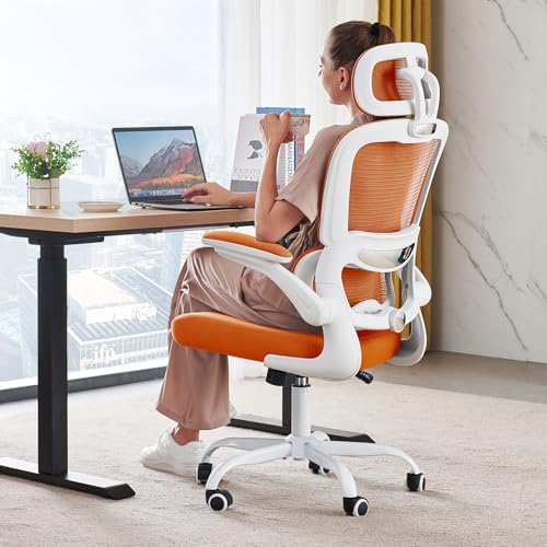 TRALT Office Chair Ergonomic Desk Chair with Lumbar Support Orange, 1 by TRALT