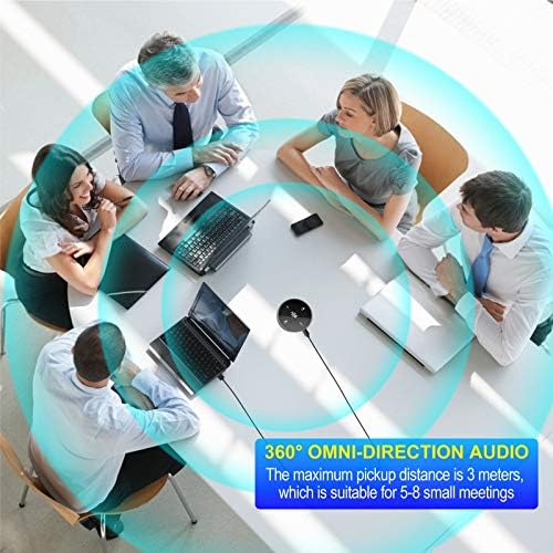 Upgrated USB Conference Microphone with Speaker,Laptop Omnidirectional Computer Mic with Touch-Sensor to Mute/Volume,for Zoom Meetings,Skype,VoIP Call,Interview,Christmas Stocking Stuffers Surprise - Image 7