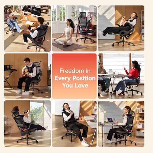 SIHOO B100 PRO Ergonomic Office Chair with Footrest, 4D Flip-Up Armrests - Image 7