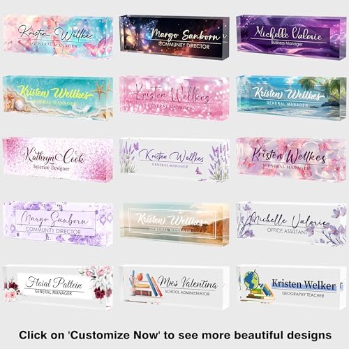 Acrylic Desk Name Plate Personalized, Office Desk Decor, Employee Appreciation Gifts, The Office Gifts for Boss, Manager, Teacher - Image 2