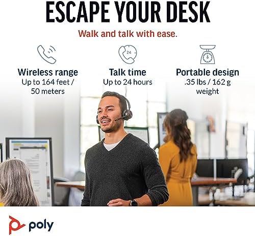 POLY Voyager 4320 UC | Bluetooth Wireless Headset with Noise-Canceling Mic - Image 4