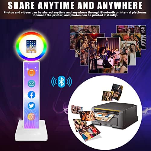 Portable Photo Booth for iPad 10.2" 10.5" 10.9" 11" 12.9" 13" Photobooth Machine Metal Shell Selfie Station RGB Ring Light Custom Logo for Parties Wedding Rental - Image 5