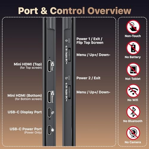 kksmart Portable Monitor for Laptop MacBook Surface PC Xbox PS5, Travel Monitor Second Screen for Laptop, HDMI USB-C VESA Compatible Built-in Speaker, 15.6in - Image 7