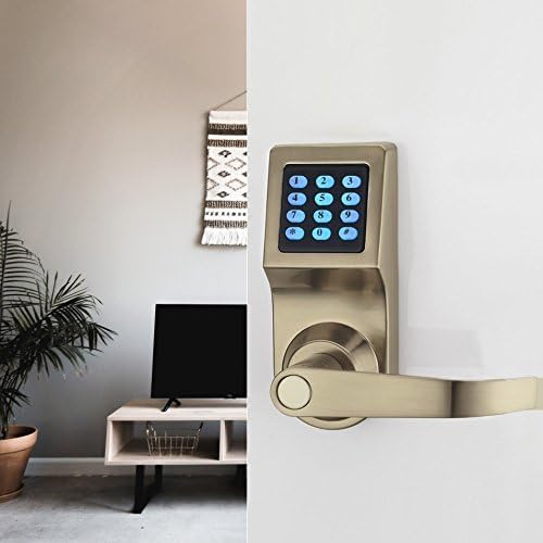 Colosus NDL302 Electronic Digital Keyless Door Lock, Keypad – Smartcode Security, Grant & Control Access for Home, Office (Gold - 4 Key Fobs) - Image 7