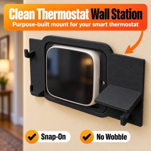 SplashNColor Wall Mount for Honeywell T5 Smart Thermostat – No-Drill Snap-On Bracket with Built-in Shelf | Easy Installation | Keeps Wires Hidden | Clean Modern Look for Home Climate - Image 2