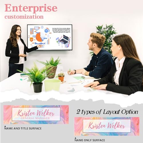Custom Office Name Plate for Desk - Desk Name Plate Personalized Gifts for Coworkers, Boss, Employees, Teacher, Nurse - Office Desk Decor for Women Men - Employee Appreciation Gifts (Pink/Blue) - Image 4