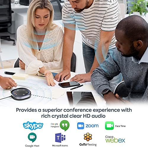 USB Speakerphone, Omnidirectional Computer Speaker with Microphone,Plug and Plays Portable Speaker with Microphone for Holding Meetings Anywhere with Immersive Sound - Image 6