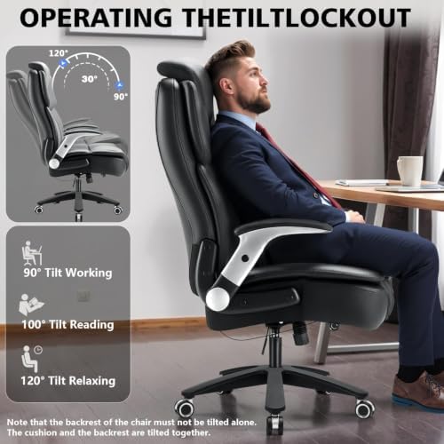 Big and Tall Office Chair, Heavy Duty Computer Desk Chair for Heavy People - Image 7