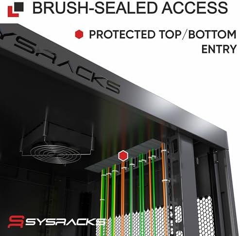 12U Wall Mount Server Rack Cabinet, 24" Deep, 19" Network & AV Enclosure - Image 6