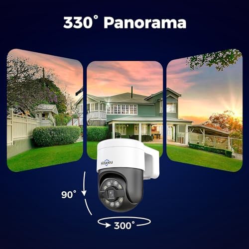 Hiseeu 6MP PoE PTZ Camera System, 2Pcs 5MP Wired Cameras - Image 3