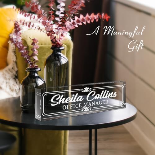 Custom Engraved Name Plate for Desk, Acrylic Desk Name Plate Personalized - Image 6