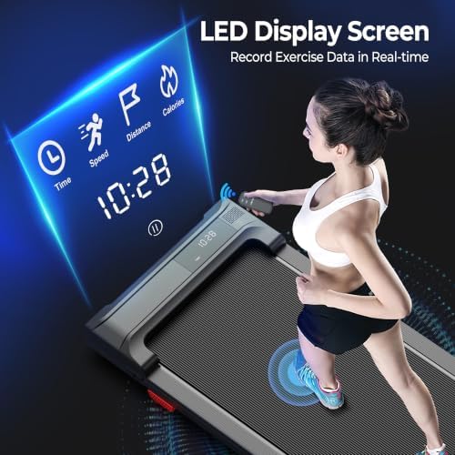 Walking Pad Treadmill for Home - Under Desk Treadmills Mini Portable Walking Running Machine Slim Compact Small Lightweight Motorized Electric Treadmill with Adjustable Speed Remote - Image 4