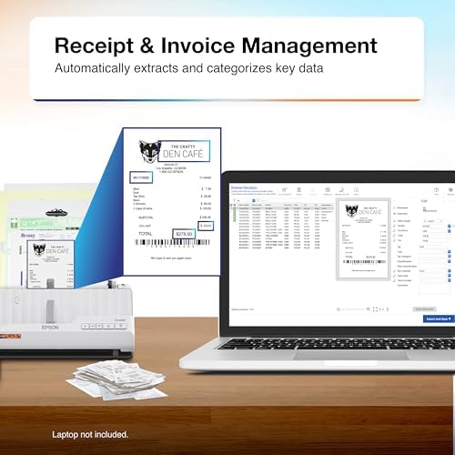 Epson RapidReceipt RR-400W Wireless Business Scanner Receipt Organization - Image 4