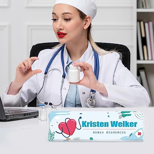 Gowellly Office Desk Name Plate Personalized - Custom Nurses Week Gifts Bulk 2025 - Nurse Appreciation Gifts - Nurse Practitioner Gifts for Women (Nurse Gifts) - Image 2