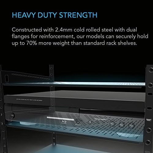 AC Infinity Vented Rack Shelf 2U, 16" Deep for 19" Servers & Racks - Image 4