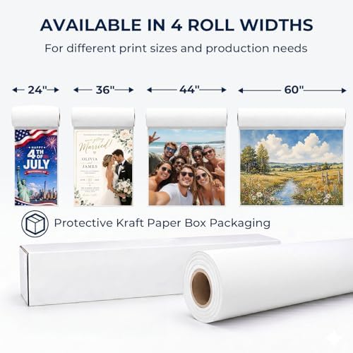 Matte Poly-Cotton Canvas Roll for Wide Format Printers, 44" x66', 420 GSM - Image 2