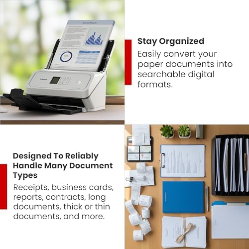 Canon imageFORMULA R40II Office Document Scanner - Duplex Scanning, Easy Setup, Scans a Wide Variety of Documents, Scans to Cloud - Image 3