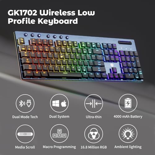 Hexgears GK1702 Full Size Low Profile Mechanical Keyboard - Linear - Image 2