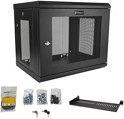 StarTech 9U Wall-Mount Cabinet, 19in, 2-Post, 15in Deep, 198lb (RK9WALM) - Image 2