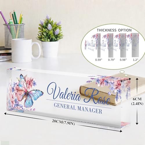 Custom Name Plate for Desk, Acrylic Desk Name Plate Personalized, Employee Appreciation Gifts, Office Desk Accessories for Woman Teacher Nurse, Coworker Gifts for Manager Assistant - Image 4