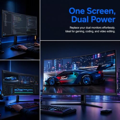 Gawfolk 45 Inch Curved Ultrawide Gaming Monitor 185Hz DQHD 5120x1440 - Image 4