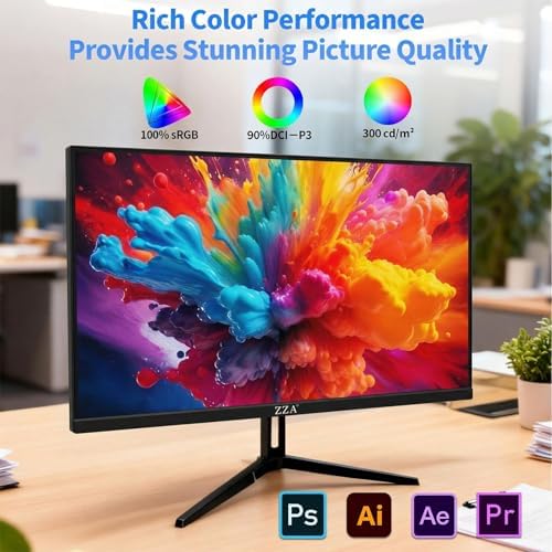 ZZA 27 Inch 4K Gaming Monitor,UHD(3840x2160) 4K 144Hz Flat Monitor, Adaptive Sync,HDMI 2.1 & DP 1.4,Tilt Adjustment PC Monitor, Wall Mountable, for Work, Streaming, and Home Office, Black - Image 6