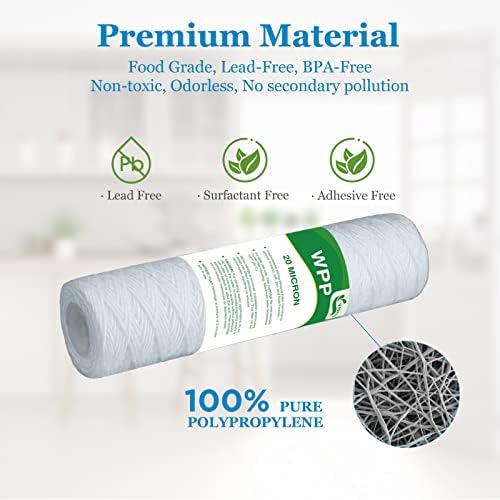 20 Micron String Wound Whole House Water Filter 10" x 2.5", 6-Pack - Image 4
