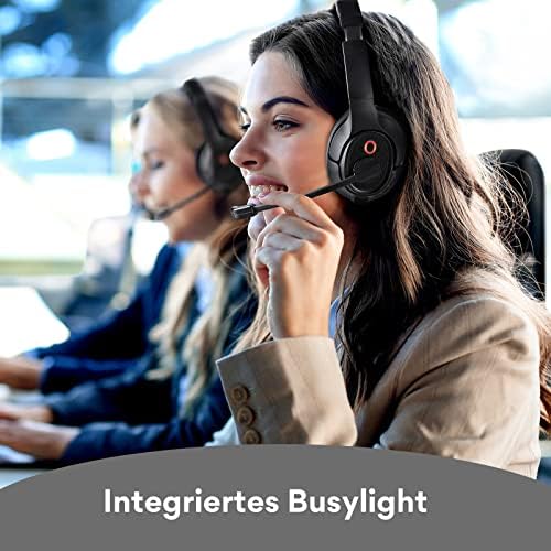 EKSA Bluetooth Headsets with Microphone & USB Dongle, 30 Hours Talk Time & 33ft Range, AI Environmental Noise Cancelling Mic, Over-Ear Wireless Headphone for PC/Laptop/Computer/Home/Work/Office/Zoom - Image 6
