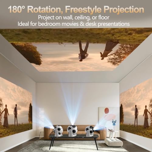 Mini Projector with WiFi and Bluetooth, Football Design, 200 ANSI Lumens 4K - Image 5