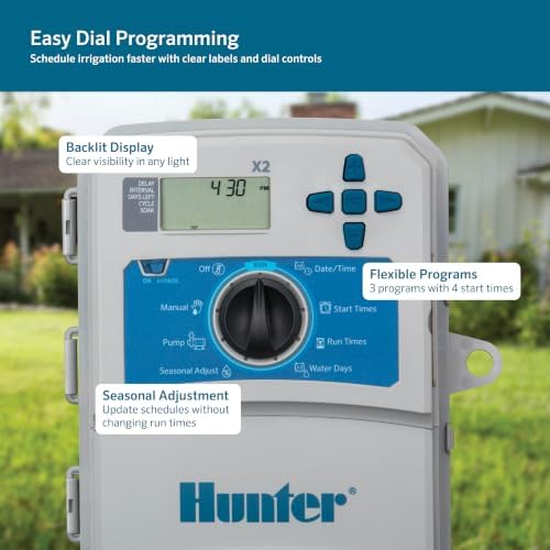 Hunter X2 14 Zone Sprinkler Controller, WiFi Compatible Sprinkler Timer - Image 3