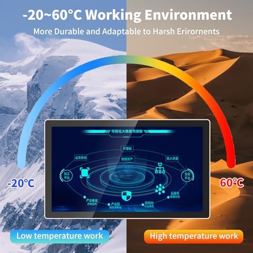 Industrial Embedded Panel PC, Win 10 Computer with 10 Points Touchscreen, IP65 All-in-One Computer, for Office/Automation/Kiosk/Bar/Warehouse 17inch-i3-3217U(4GRAM+128GSSD) - Image 5