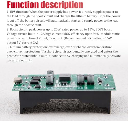 KOOBOOK 3Pcs 18650 Lithium Battery Charging Module 15W 5V 3A UPS Booster - Image 3