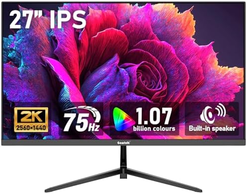 Gawfolk 27 inch IPS 2K QHD Computer Monitor 75Hz Gaming PC Screen by Gawfolk