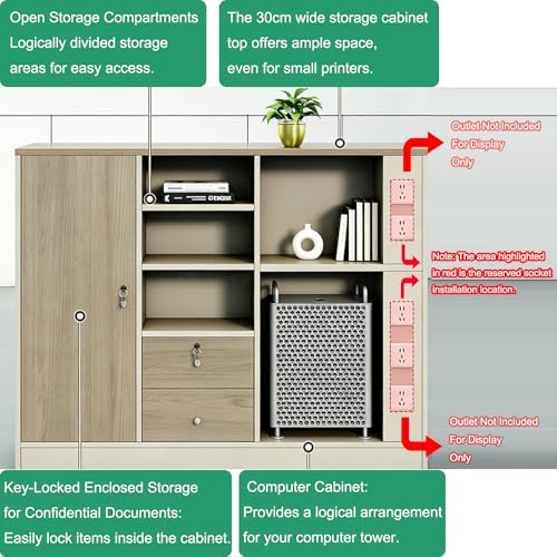 Modern Office Cubicle Workstation Desk with Tempered Glass Privacy Panels, USB Charging Hub & Cable Management,Multi-Person Modular Computer Desk for Commercial Office (C-Left, Three Person-F) - Image 4