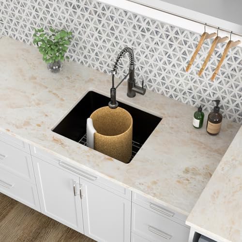 Kichae 12 Deep Undermount Laundry Sink 21x18 Granite Composite Quartz Sink - Image 5