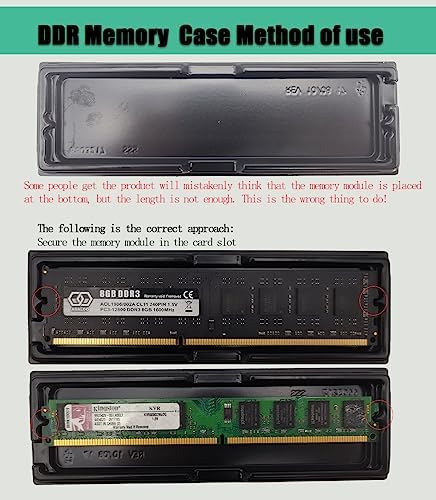 10 pcs DDR Memory Desktop RAM Module Case,Plastic Box Packaging Container Clamshell Memory Module,Antistatic Tray for DDR2, DDR3 and DDR4 - Image 4