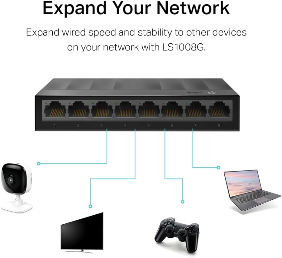 TP-Link LS1008G, Litewave 8 Port Gigabit Unmanaged Switch - Image 5