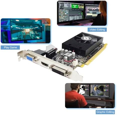 Glorto GeForce GT 730 4G GDDR5 Low Profile Graphics Card, PCI Express 2.0 x8, HDMI/DVI/VGA, Entry Level GPU for PC, SFF and HTPC, Compatible with Windows 11 - Image 5
